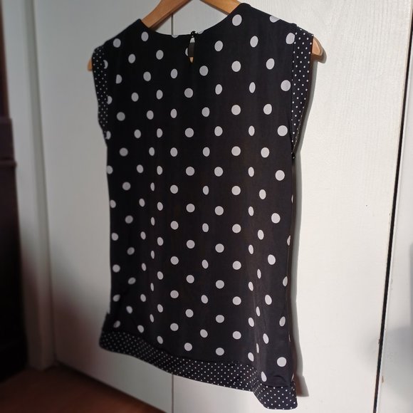 Polka Dots Suzy Shier M Top Blouse - Picture 12 of 12
